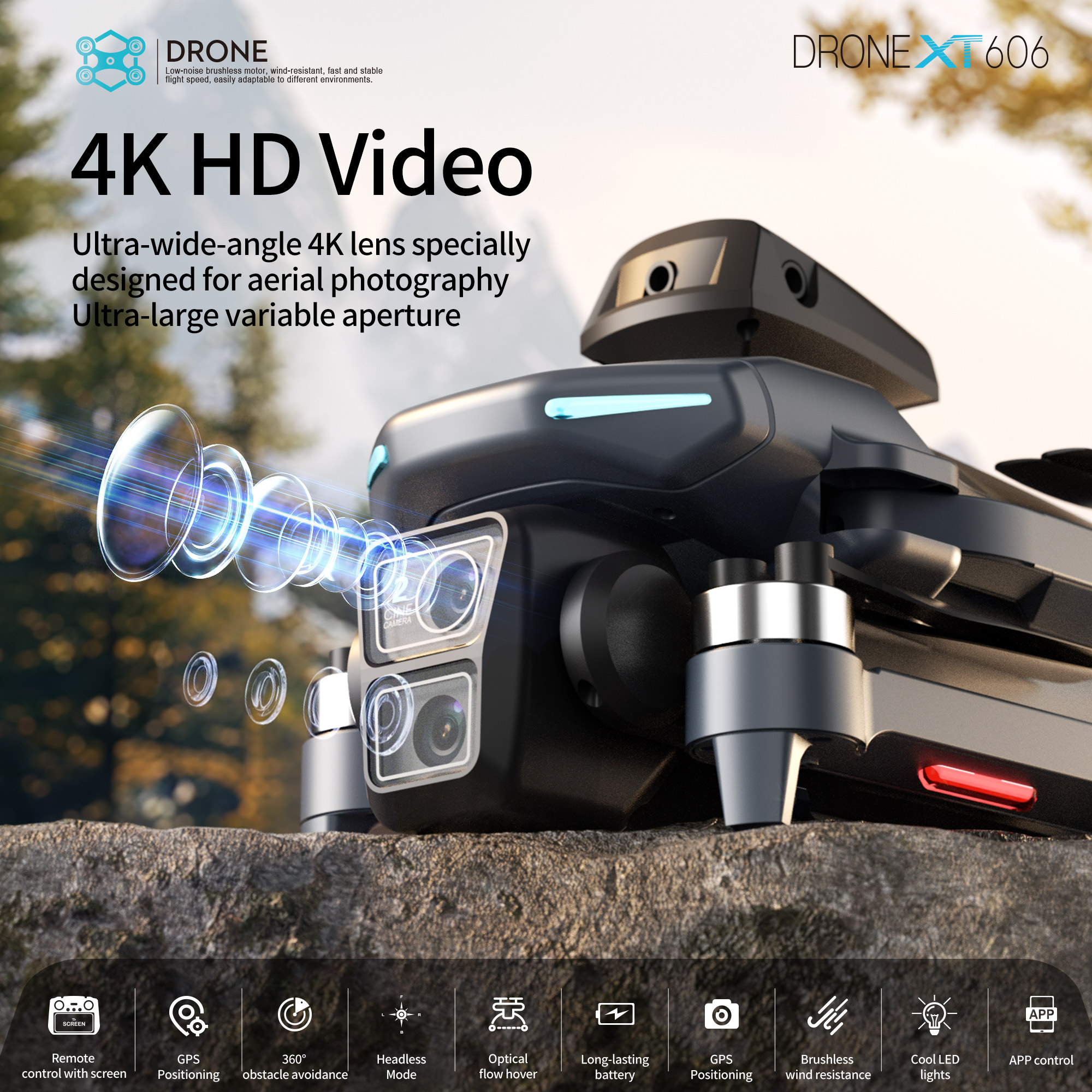 XT606 MAX GPS NEW Drone 8k Pro - Drone Gimbal Mount บทวิจารณ์และราคา