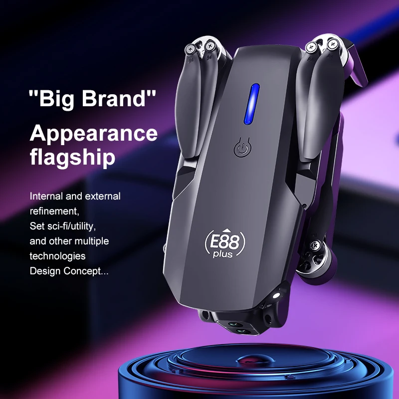 New E88 Plus Quadcopter Drone: - Drone Gimbal Brushless บทวิจารณ์และราคา