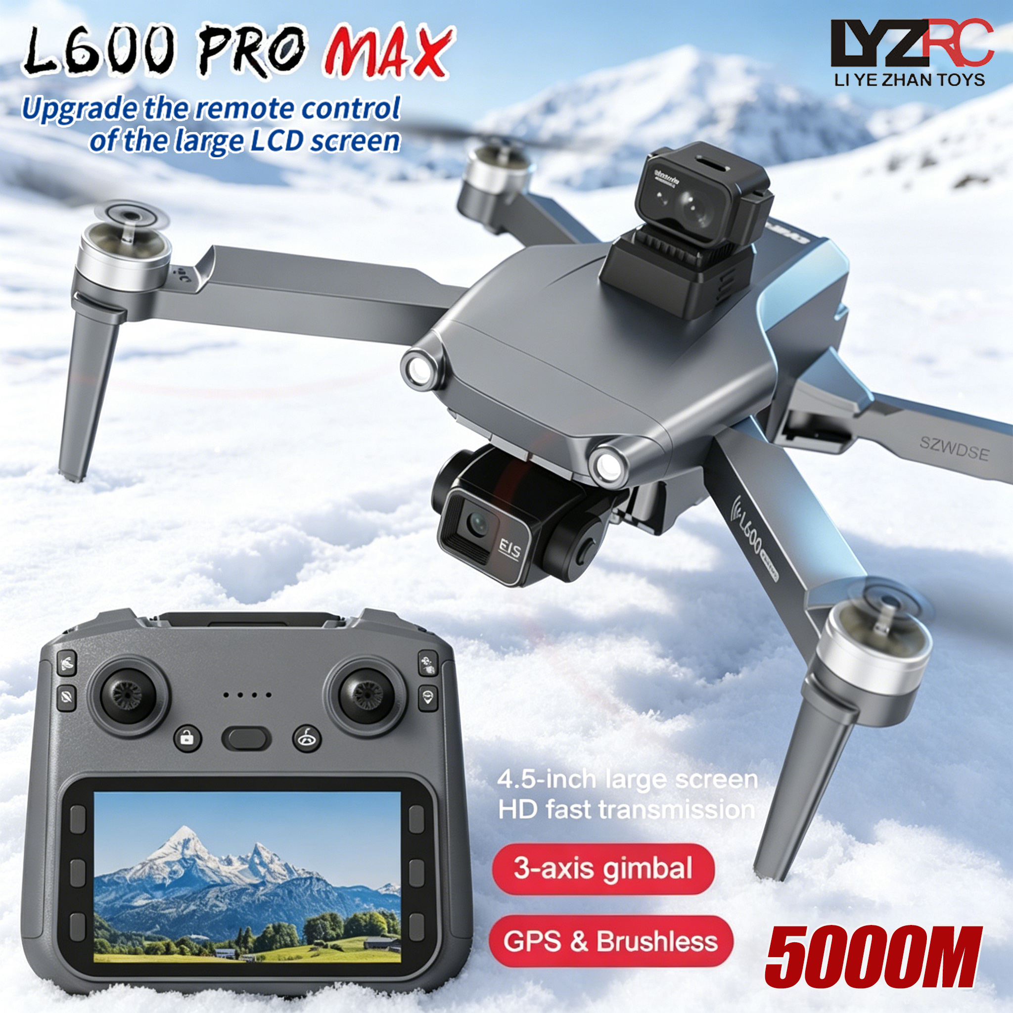 L600 MAX GPS Drone Professiona - Drone Gimbal 3 Axis บทวิจารณ์และราคา
