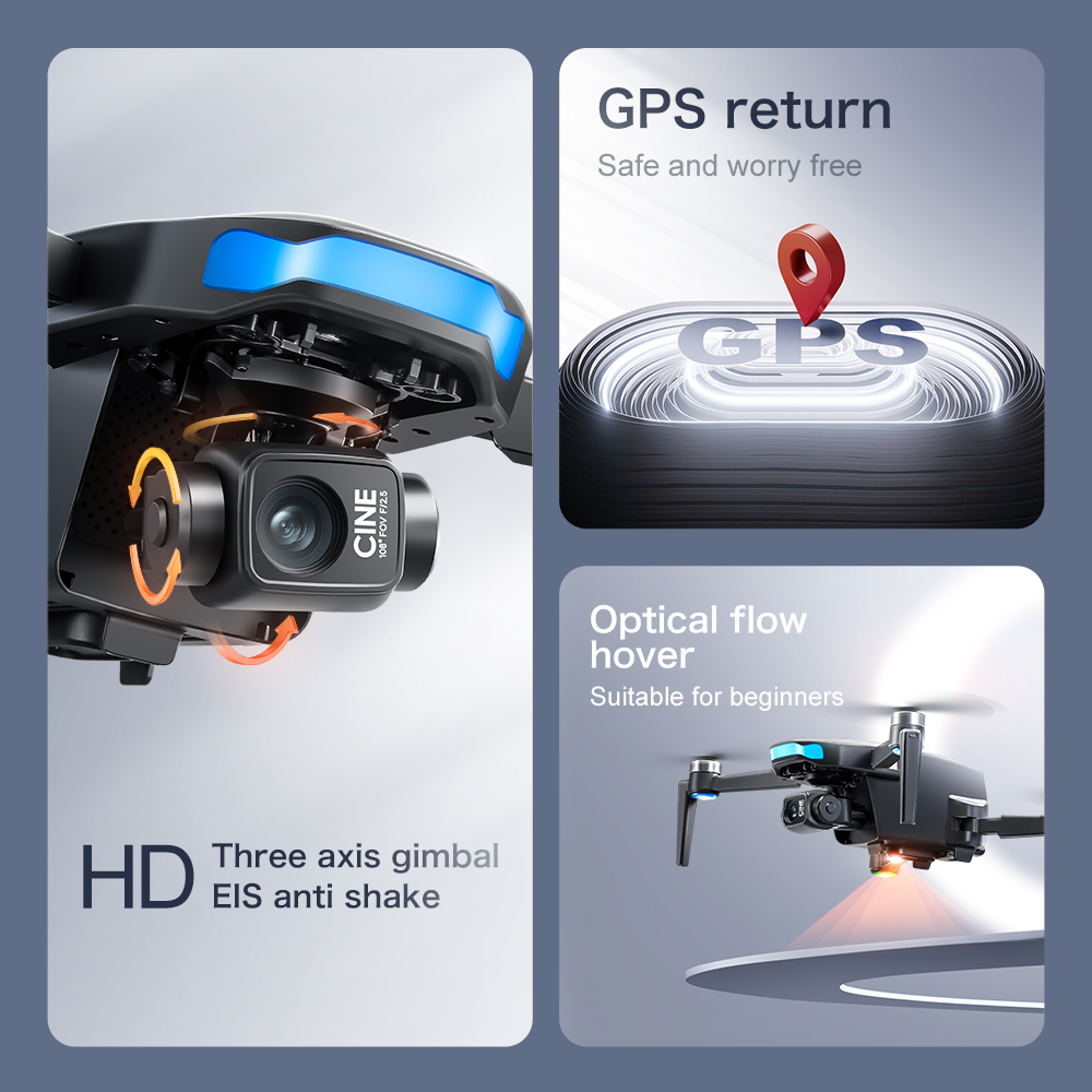 Lenovo S-X1 GPS Drone 8K HD pr - Drone Gimbal 3 Axis บทวิจารณ์และราคา