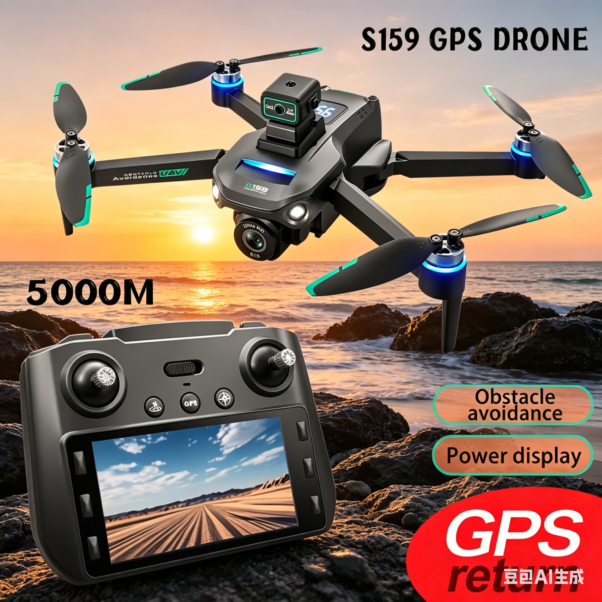 S159 GPS Drone 4K Profesional  - Drone Gimbal Brushless บทวิจารณ์และราคา